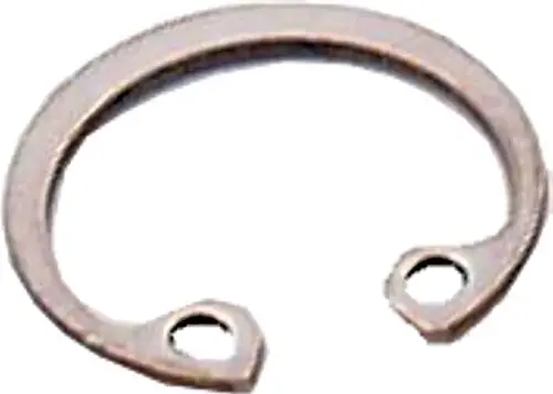 Sicherungsring, aus Metall, mit zwei Löchern zur Befestigung. Geeignet für verschiedene Anwendungen, unter anderem Produkte der Marke Wolf.